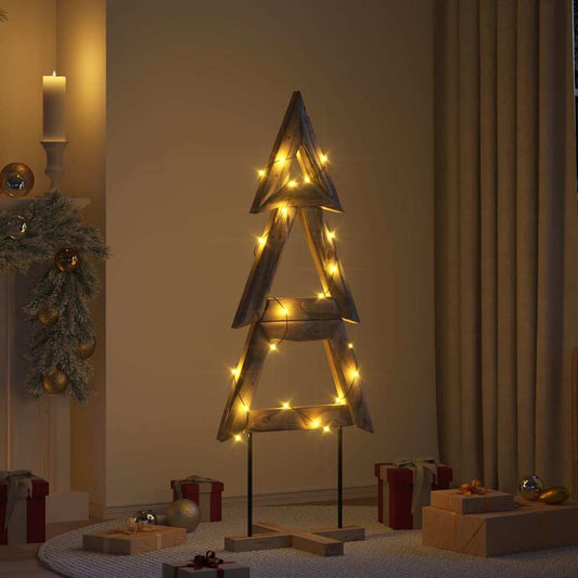 Weihnachtsbaum mit Ständer Braun 150 cm Massivholz Teak