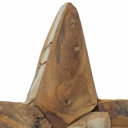 Weihnachtsstern Braun 30 x 5 x 45 cm Massivholz Teak