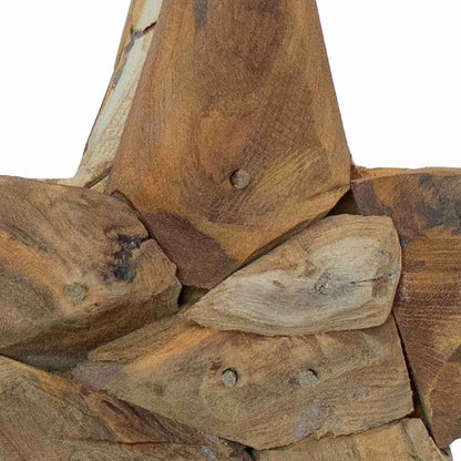 Weihnachtsstern Braun 30 x 5 x 45 cm Massivholz Teak