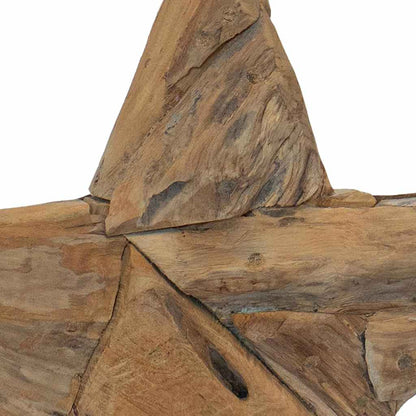 Weihnachtsstern Braun 45 x 5 x 60 cm Massivholz Teak