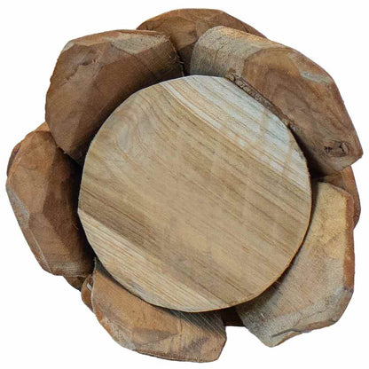 Weihnachtsbaum mit Ständer Braun 50 cm Massivholz Teak