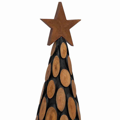 Weihnachtsbaum mit Ständer Braun 150 cm Massivholz Teak