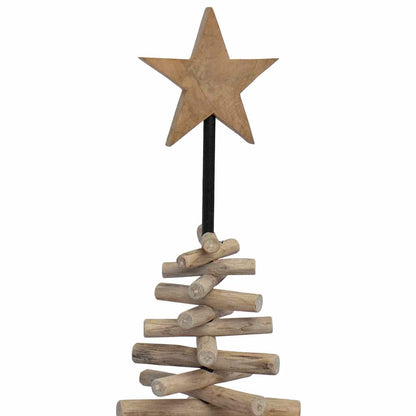 Weihnachtsbaum mit Ständer Braun 120 cm Massivholz Teak