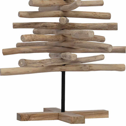 Weihnachtsbaum mit Ständer Braun 120 cm Massivholz Teak