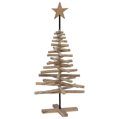 Weihnachtsbaum mit Ständer Braun 120 cm Massivholz Teak