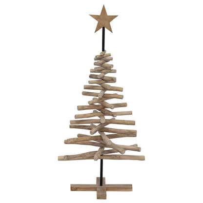 Weihnachtsbaum mit Ständer Braun 120 cm Massivholz Teak