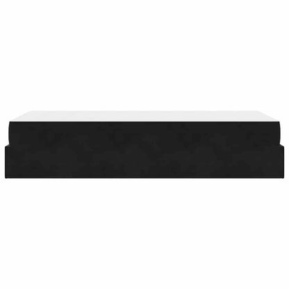 Bettgestell mit Matratze mit Speicher Schwarz 90 x 200 cm Samt