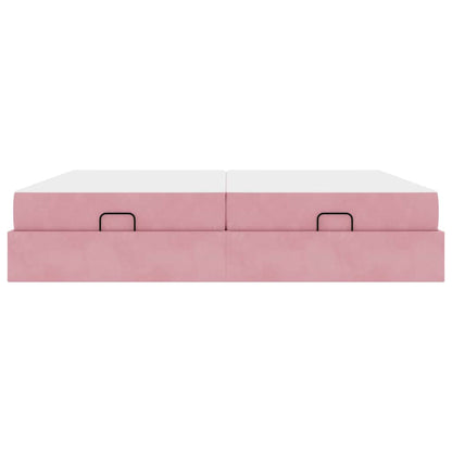 Bettgestell Rosa 200 x 200 cm Samt