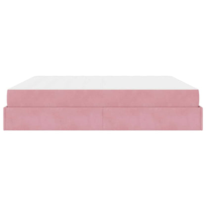 Bettgestell Rosa 200 x 200 cm Samt