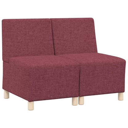 Modulares Armfreies Sofa 2 pcs Rot 55 x 74 x 82 cm Stoff