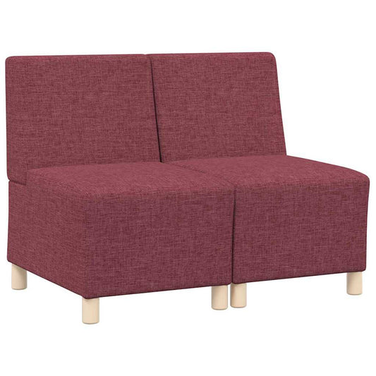 Modulares Armfreies Sofa 2 pcs Rot 55 x 74 x 82 cm Stoff
