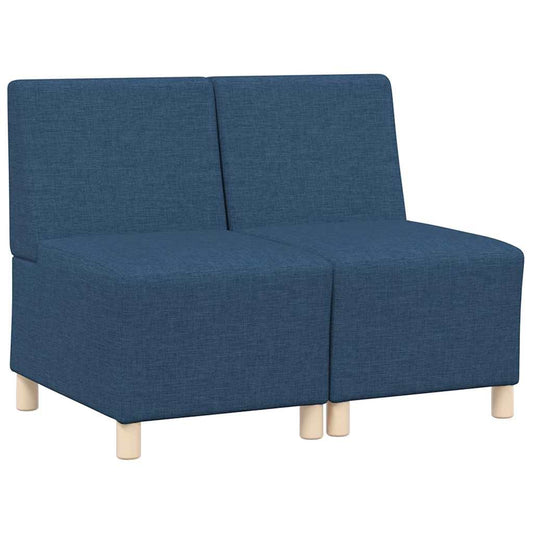 Modulares Armfreies Sofa 2 pcs Blau 55 x 74 x 82 cm Stoff
