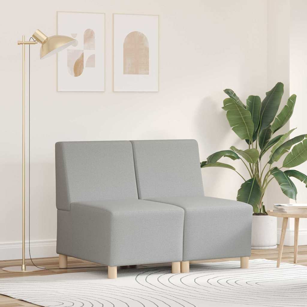 Modulares Armfreies Sofa 2 pcs Wolkengrau 55 x 74 x 82 cm Stoff