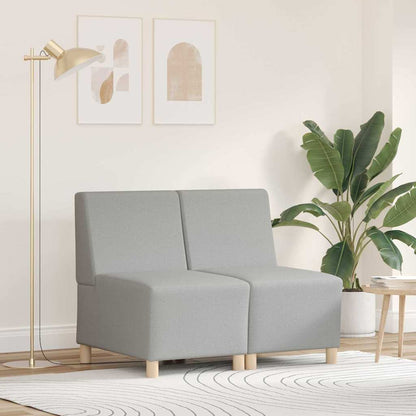 Modulares Armfreies Sofa 2 pcs Wolkengrau 55 x 74 x 82 cm Stoff