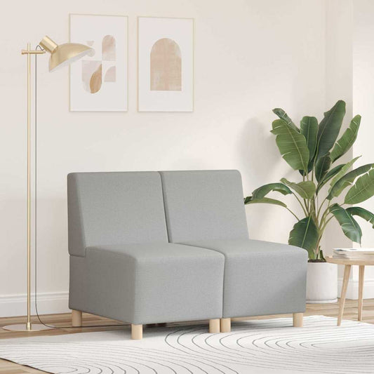Modulares Armfreies Sofa 2 pcs Wolkengrau 55 x 74 x 82 cm Stoff