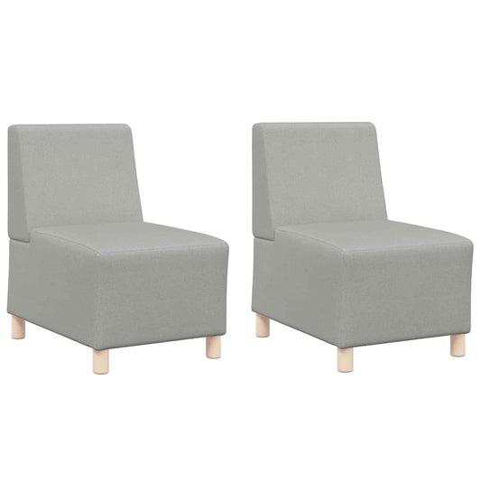 Modulares Armfreies Sofa 2 pcs Wolkengrau 55 x 74 x 82 cm Stoff