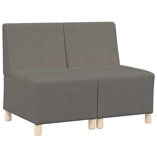 Modulares Armfreies Sofa 2 pcs Hellgrau 55 x 74 x 82 cm