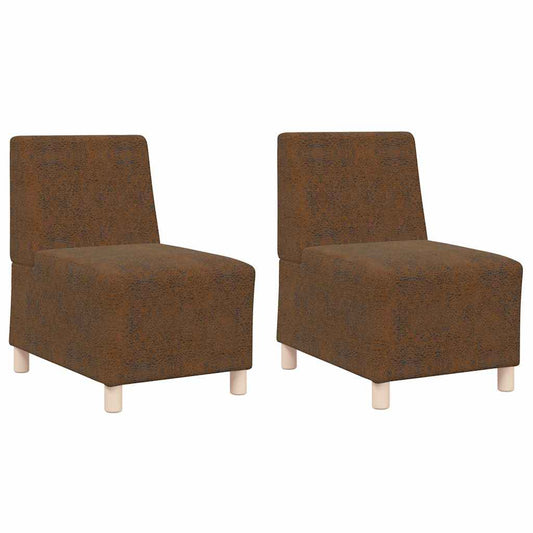 Modulares Armfreies Sofa 2 pcs Braun 55 x 74 x 82 cm