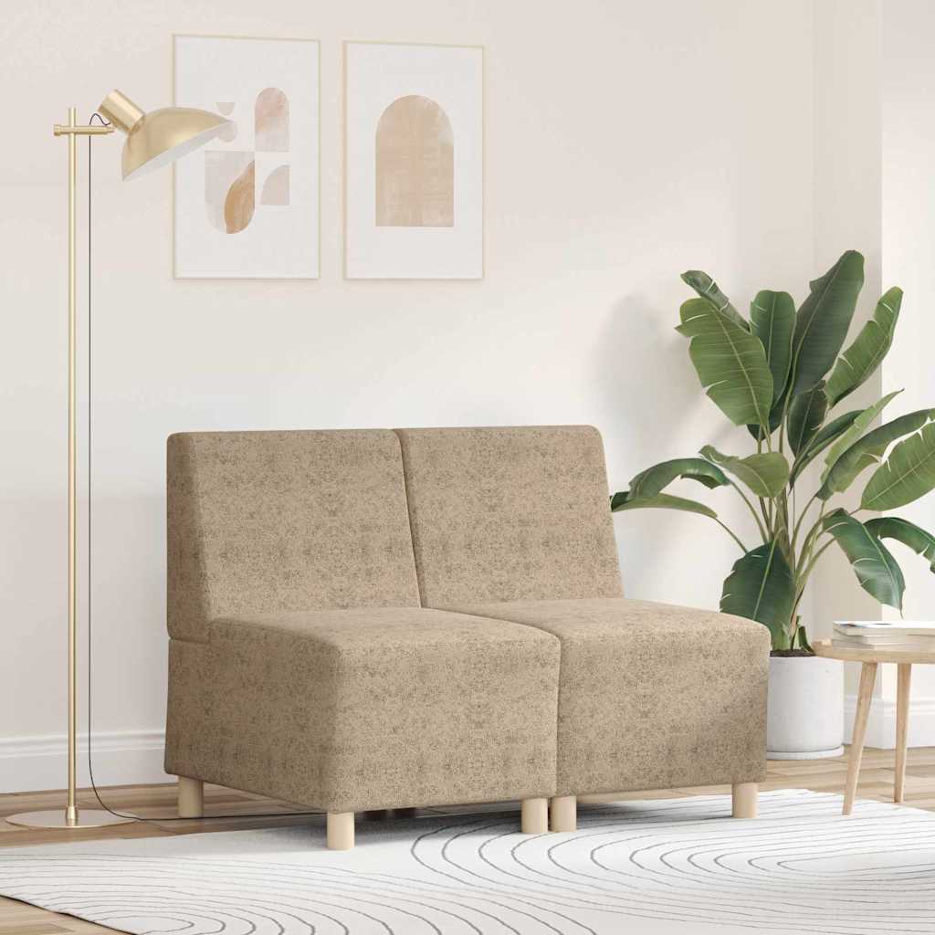 Modulares Armfreies Sofa 2 pcs Hellgrau 55 x 74 x 82 cm