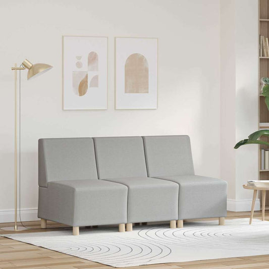 Modulares Armfreies Sofa 3 pcs Wolkengrau 55 x 74 x 82 cm Stoff