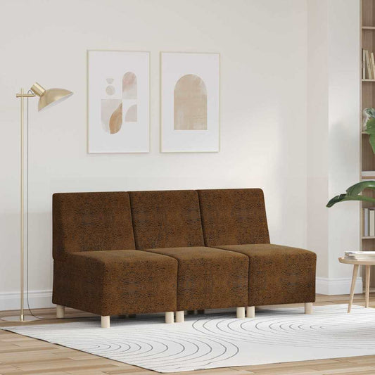 Modulares Armfreies Sofa 3 pcs Braun 55 x 74 x 82 cm