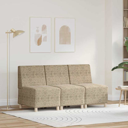 Modulares Armfreies Sofa 3 pcs Hellgrau 55 x 74 x 82 cm