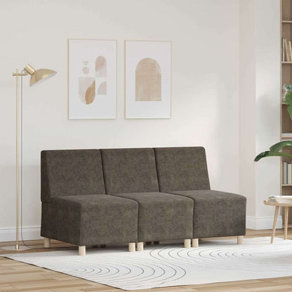 Modulares Armfreies Sofa 3 pcs Dunkelgrau 55 x 74 x 82 cm