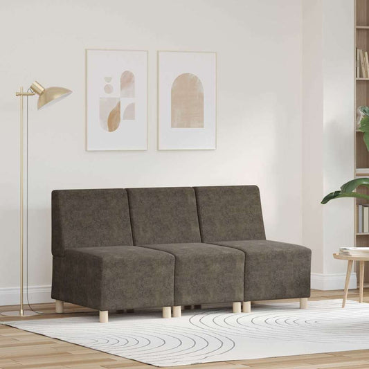 Modulares Armfreies Sofa 3 pcs Dunkelgrau 55 x 74 x 82 cm