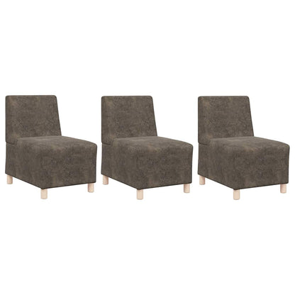 Modulares Armfreies Sofa 3 pcs Dunkelgrau 55 x 74 x 82 cm