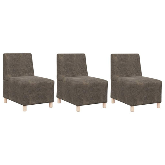Modulares Armfreies Sofa 3 pcs Dunkelgrau 55 x 74 x 82 cm