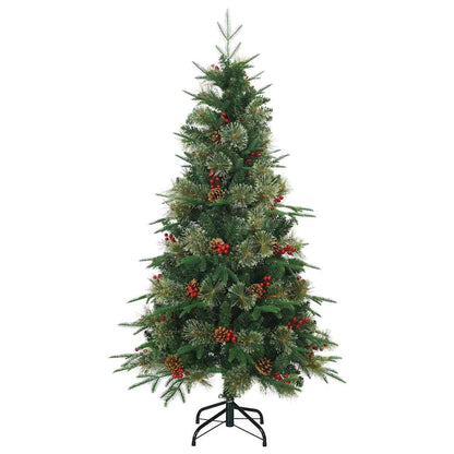 Künstlicher klappbarer Weihnachtsbaum mit Ständer Grün 150 cm
