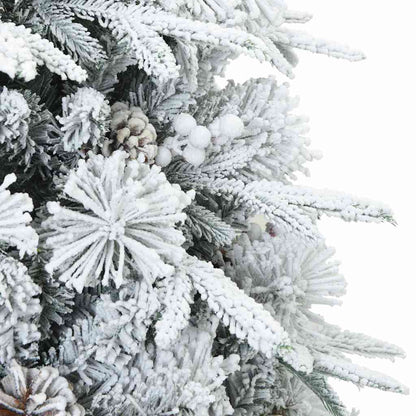 Künstlicher klappbarer Weihnachtsbaum Grün und Weiß 120 cm