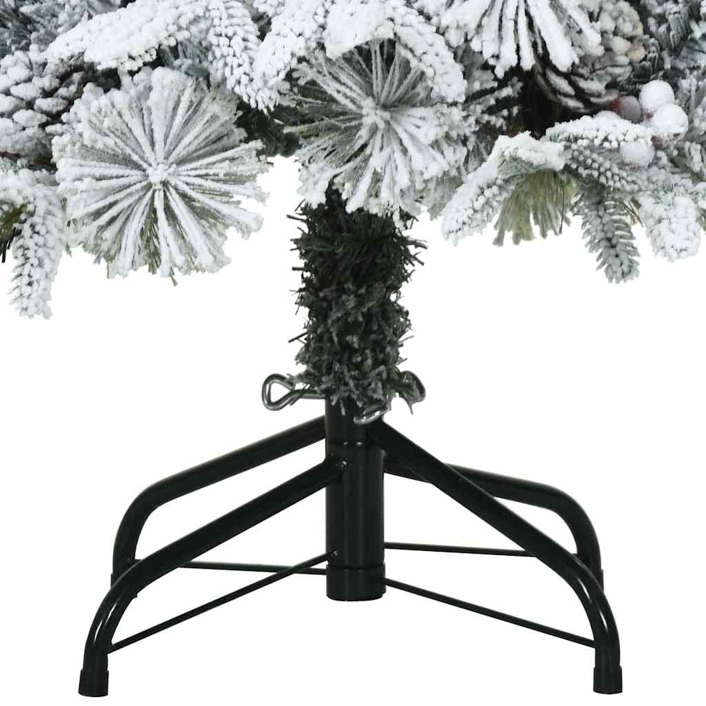 Künstlicher klappbarer Weihnachtsbaum Grün und Weiß 120 cm