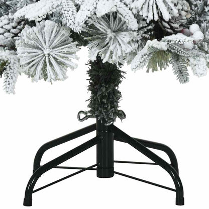 Künstlicher klappbarer Weihnachtsbaum Grün und Weiß 120 cm