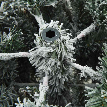 Künstlicher klappbarer Weihnachtsbaum Grün und Weiß 120 cm