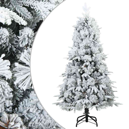Künstlicher klappbarer Weihnachtsbaum Grün und Weiß 120 cm