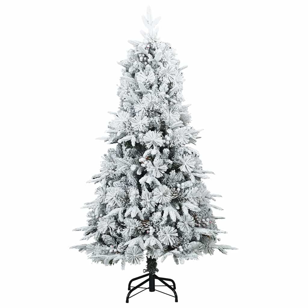 Künstlicher klappbarer Weihnachtsbaum Grün und Weiß 120 cm