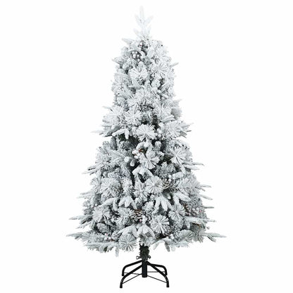 Künstlicher klappbarer Weihnachtsbaum Grün und Weiß 120 cm