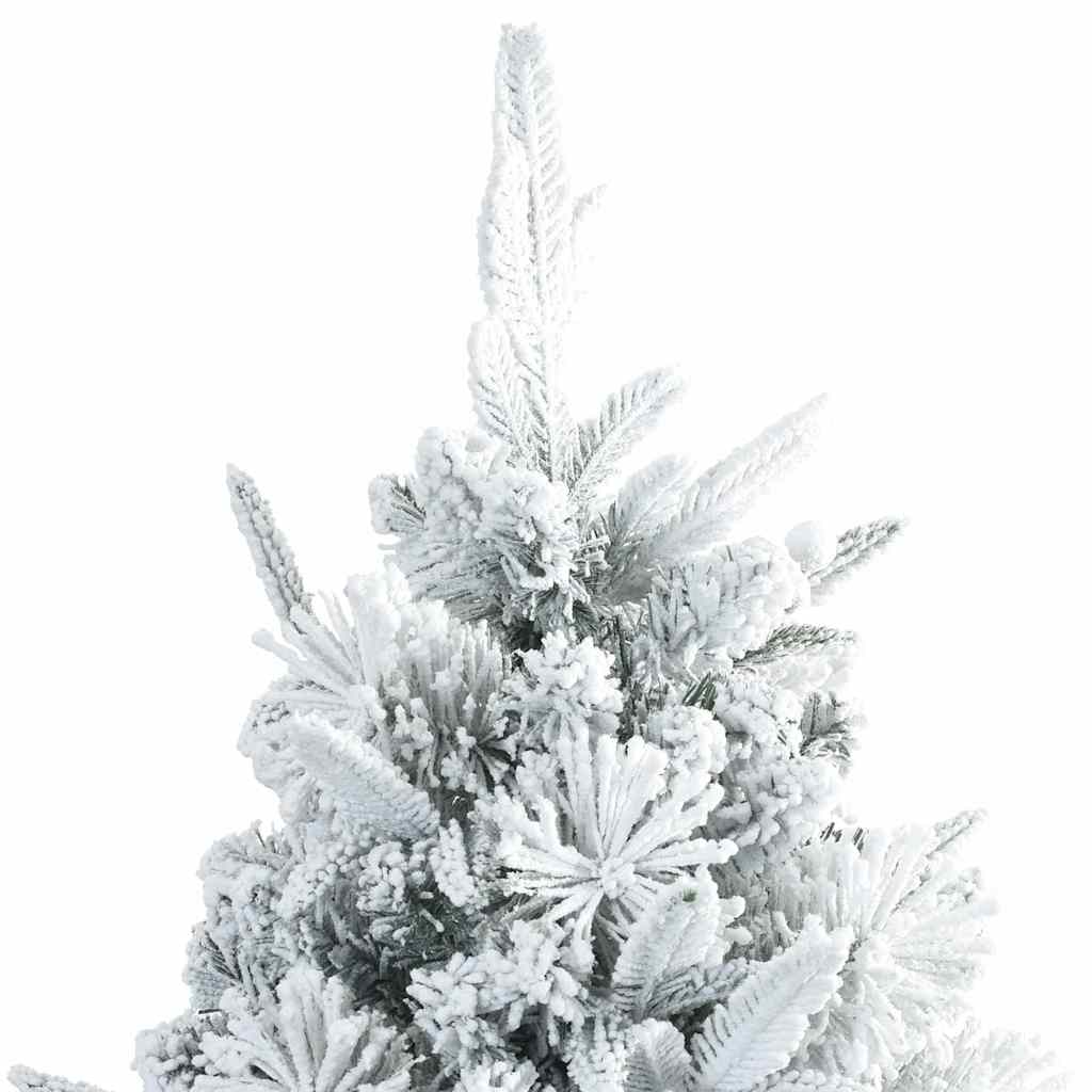 Künstlicher Scharnier-Weihnachtsbaum schneebedeckt Weiß 240 cm