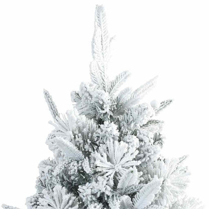 Künstlicher Scharnier-Weihnachtsbaum schneebedeckt Weiß 240 cm