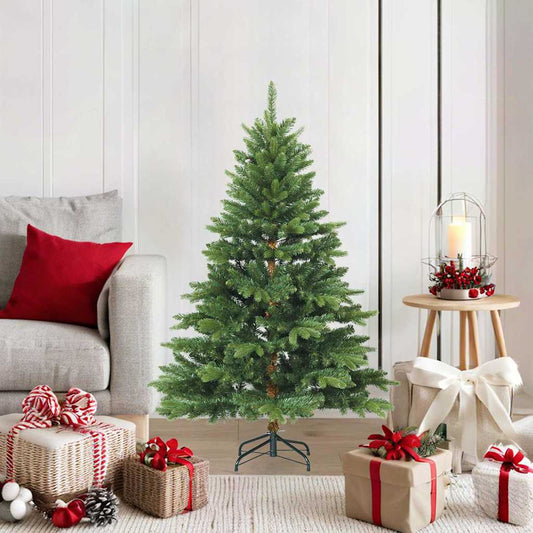 Künstlicher klappbarer Weihnachtsbaum mit Ständer Grün 120 cm