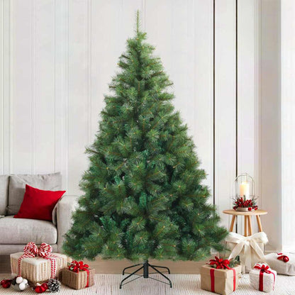 Künstlicher klappbarer Weihnachtsbaum Grün 210 cm PVC, Stahl