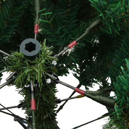 Künstlicher klappbarer Weihnachtsbaum Grün 240 cm PVC, Stahl