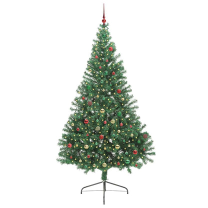 Künstlicher vorbeleuchteter Weihnachtsbaum Grün 240 cm PVC