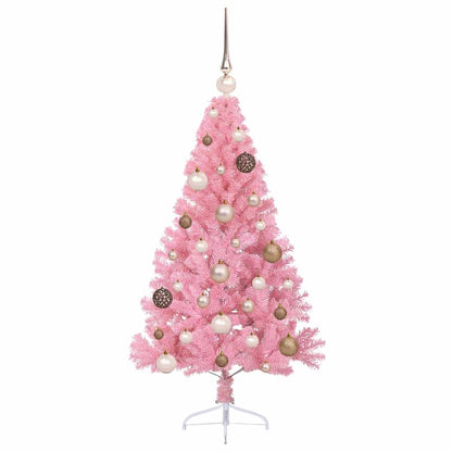 Künstlicher vorbeleuchteter Weihnachtsbaum Rosa 120 cm PVC