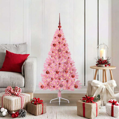 Künstlicher vorbeleuchteter Weihnachtsbaum Rosa 120 cm PVC