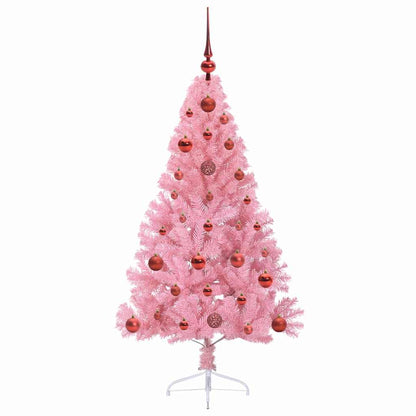 Künstlicher vorbeleuchteter Weihnachtsbaum Rosa 120 cm PVC