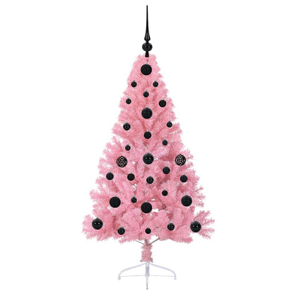 Künstlicher vorbeleuchteter Weihnachtsbaum Rosa 120 cm PVC