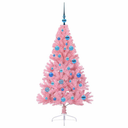 Künstlicher vorbeleuchteter Weihnachtsbaum Rosa 150 cm PVC