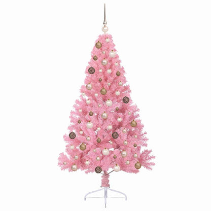 Künstlicher vorbeleuchteter Weihnachtsbaum Rosa 180 cm PVC
